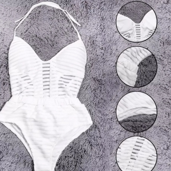 One Piece Swimsuit Set Sexy Halter Monokini Bathin - Picture 2 of 7